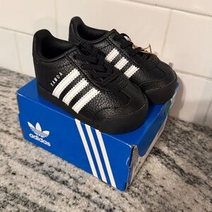 Adidas Samoa 1 baby sneakers‎ Black White size 4K JH6779 NEW